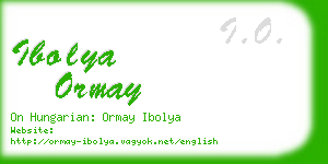 ibolya ormay business card